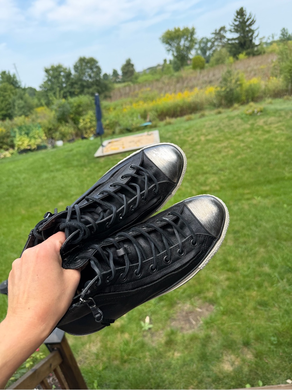 RARE Converse x John Varvatos Metal Toe Double Zip High Top Sneakers - Picture 10 of 14